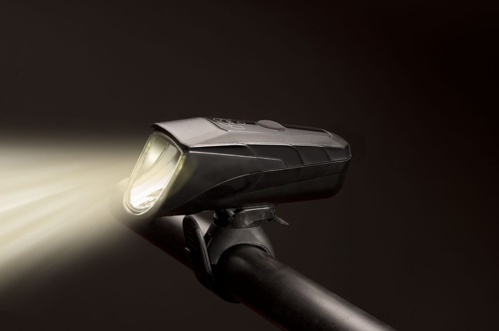 lumière à l'avant du vélo